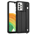 Custodia per telefono in pelle antiurto con cinturino da polso, For Samsung Galaxy A23 4G / F23 5G / M23 5G, For Samsung Galaxy A53 5G, For Samsung Galaxy A73 5G, For Samsung Galaxy A33 5G