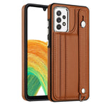 Custodia per telefono in pelle antiurto con cinturino da polso, For Samsung Galaxy A23 4G / F23 5G / M23 5G, For Samsung Galaxy A53 5G, For Samsung Galaxy A73 5G, For Samsung Galaxy A33 5G