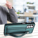 Custodia per telefono in pelle antiurto con cinturino da polso, For Samsung Galaxy A13 4G, For Samsung Galaxy S22 Ultra 5G, For Samsung Galaxy S22+ 5G, For Samsung Galaxy S22 5G