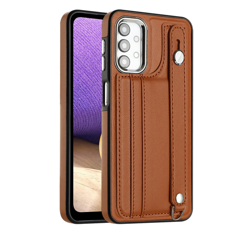 Custodia per telefono in pelle antiurto con cinturino da polso, For Samsung Galaxy A13 4G, For Samsung Galaxy S22 Ultra 5G, For Samsung Galaxy S22+ 5G, For Samsung Galaxy S22 5G