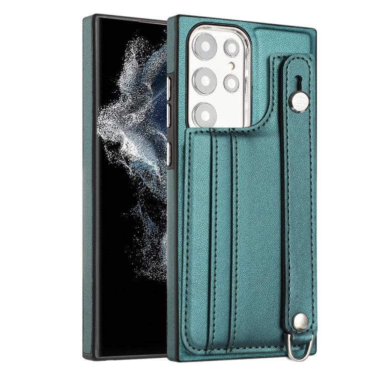 Custodia per telefono in pelle antiurto con cinturino da polso, For Samsung Galaxy A13 4G, For Samsung Galaxy S22 Ultra 5G, For Samsung Galaxy S22+ 5G, For Samsung Galaxy S22 5G