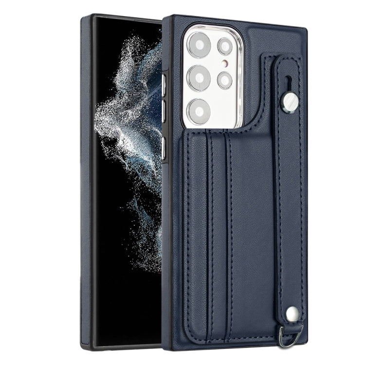 Custodia per telefono in pelle antiurto con cinturino da polso, For Samsung Galaxy A13 4G, For Samsung Galaxy S22 Ultra 5G, For Samsung Galaxy S22+ 5G, For Samsung Galaxy S22 5G