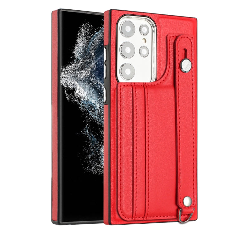 Custodia per telefono in pelle antiurto con cinturino da polso, For Samsung Galaxy A13 4G, For Samsung Galaxy S22 Ultra 5G, For Samsung Galaxy S22+ 5G, For Samsung Galaxy S22 5G