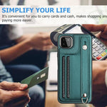 Custodia per telefono in pelle antiurto con cinturino da polso, For Samsung Galaxy A22 5G, For Samsung Galaxy S21 FE 5G, For Samsung Galaxy A32 4G, For Samsung Galaxy A72 4G / A72 5G