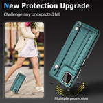 Custodia per telefono in pelle antiurto con cinturino da polso, For Samsung Galaxy A22 5G, For Samsung Galaxy S21 FE 5G, For Samsung Galaxy A32 4G, For Samsung Galaxy A72 4G / A72 5G