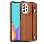 Custodia per telefono in pelle antiurto con cinturino da polso, For Samsung Galaxy A22 5G, For Samsung Galaxy S21 FE 5G, For Samsung Galaxy A32 4G, For Samsung Galaxy A72 4G / A72 5G