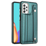 Custodia per telefono in pelle antiurto con cinturino da polso, For Samsung Galaxy A22 5G, For Samsung Galaxy S21 FE 5G, For Samsung Galaxy A32 4G, For Samsung Galaxy A72 4G / A72 5G