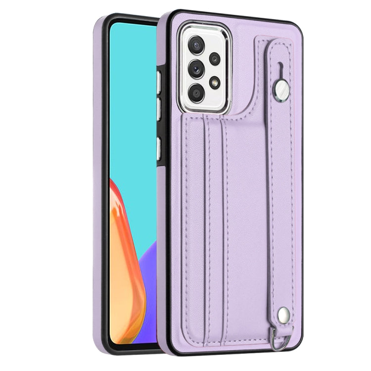 Custodia per telefono in pelle antiurto con cinturino da polso, For Samsung Galaxy A22 5G, For Samsung Galaxy S21 FE 5G, For Samsung Galaxy A32 4G, For Samsung Galaxy A72 4G / A72 5G