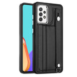 Custodia per telefono in pelle antiurto con cinturino da polso, For Samsung Galaxy A52 4G / A52 5G, For Samsung Galaxy A12 4G / M12, For Samsung Galaxy A32 5G