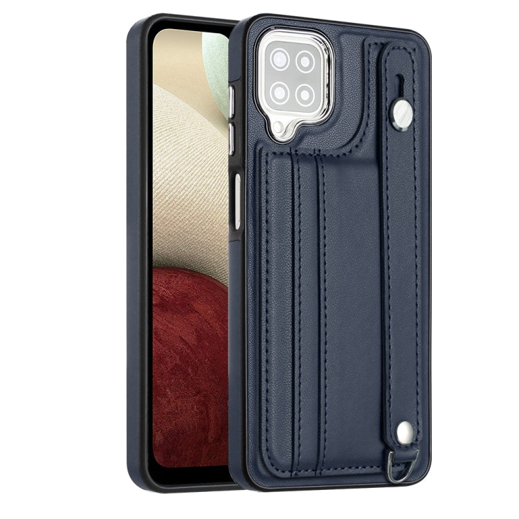 Custodia per telefono in pelle antiurto con cinturino da polso, For Samsung Galaxy A52 4G / A52 5G, For Samsung Galaxy A12 4G / M12, For Samsung Galaxy A32 5G
