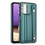 Custodia per telefono in pelle antiurto con cinturino da polso, For Samsung Galaxy A52 4G / A52 5G, For Samsung Galaxy A12 4G / M12, For Samsung Galaxy A32 5G