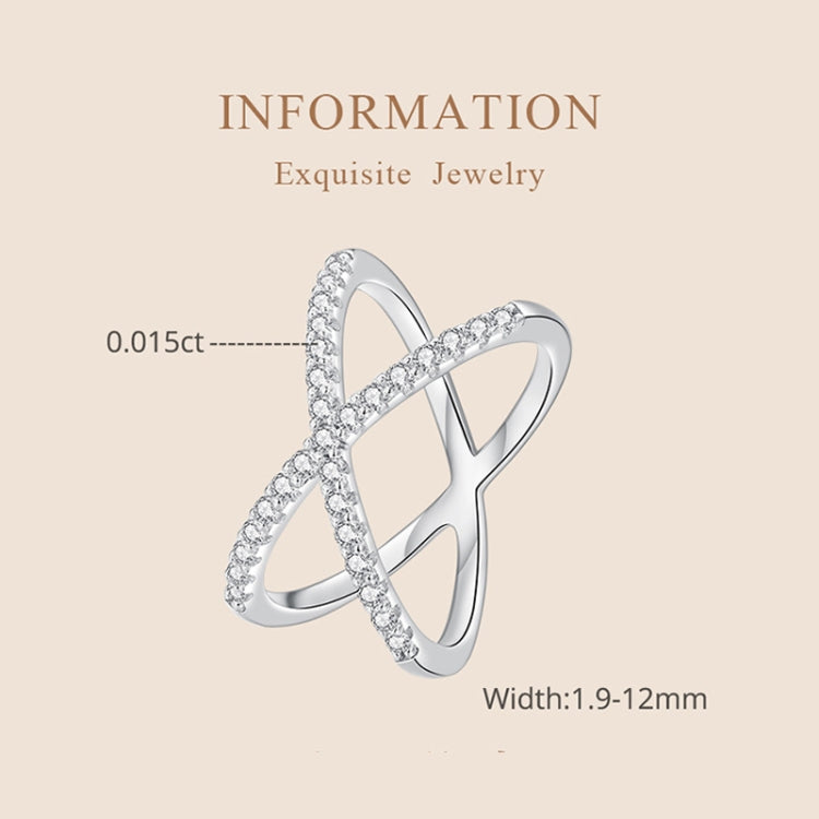 Anello in moissanite a doppio strato placcato in oro bianco S925 in argento sterling con decorazione a mano, MSR036-6, MSR036-7, MSR036-8, MSR036-9