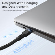 YESIDO CA108 Cavo dati di ricarica da 1,2 m 60 W USB-C / da tipo C a tipo C OD0.6, CA108