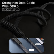 YESIDO CA108 Cavo dati di ricarica da 1,2 m 60 W USB-C / da tipo C a tipo C OD0.6, CA108