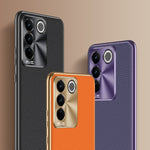 Custodia per telefono in vera pelle con texture Litchi, For vivo S16 / S16 Pro, For vivo S17 Pro, For vivo S17, For vivo X90 Pro, For vivo X90, For vivo X90 Pro+