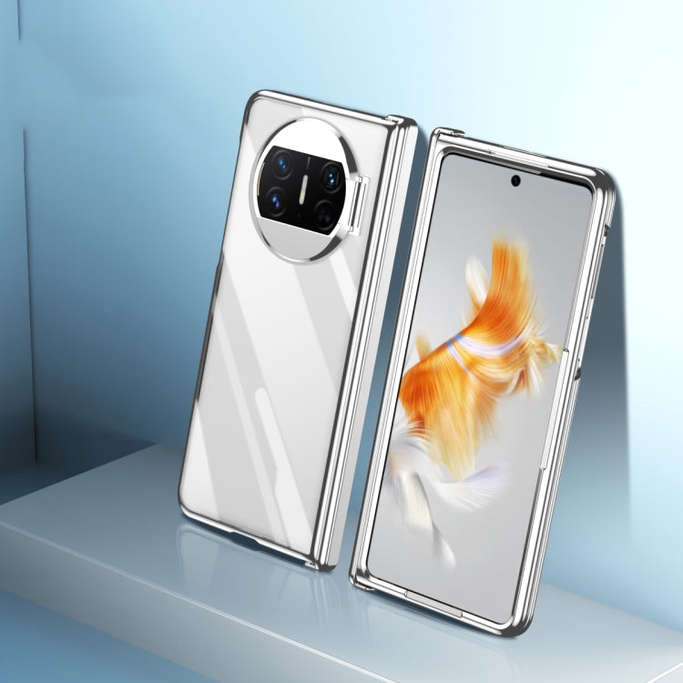 Custodia per telefono pieghevole per PC galvanico con cerniera, For Huawei Mate X3