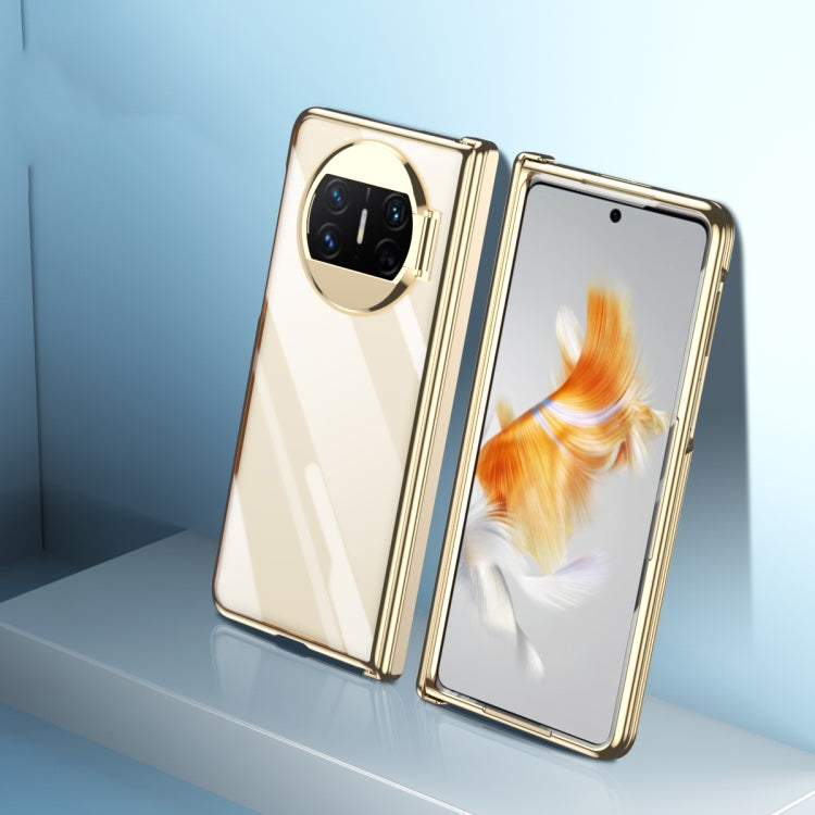 Custodia per telefono pieghevole per PC galvanico con cerniera, For Huawei Mate X3