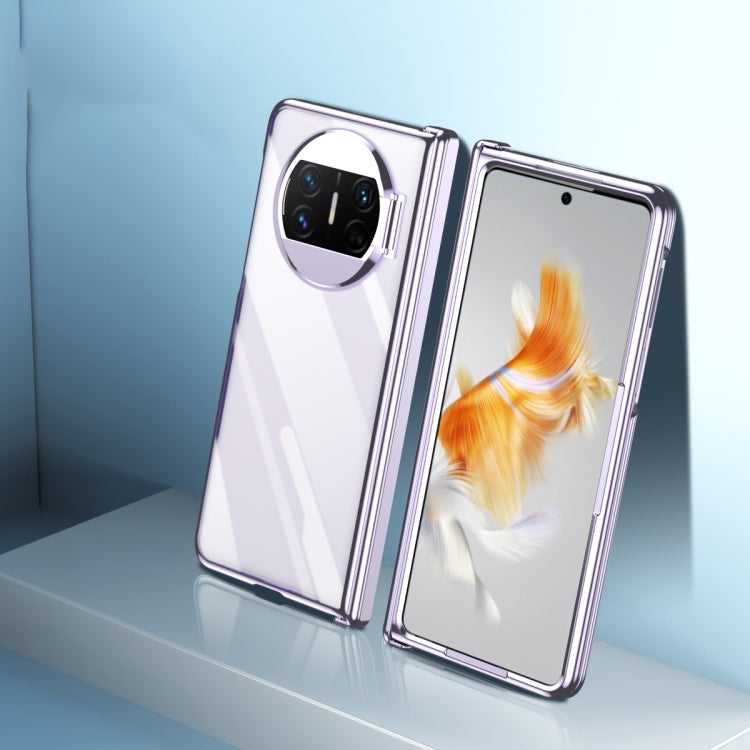 Custodia per telefono pieghevole per PC galvanico con cerniera, For Huawei Mate X3
