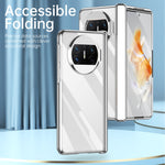 Custodia per telefono pieghevole per PC galvanico con cerniera, For Huawei Mate X3
