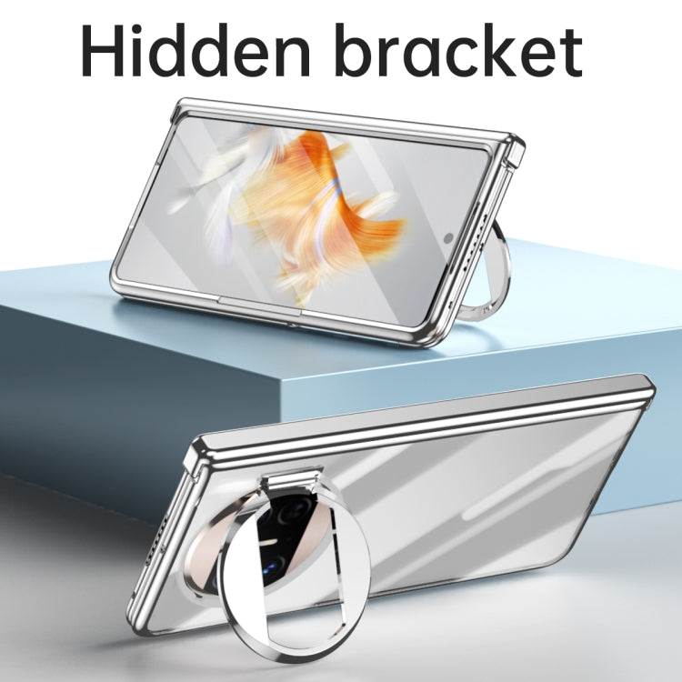 Custodia per telefono pieghevole per PC galvanico con cerniera, For Huawei Mate X3