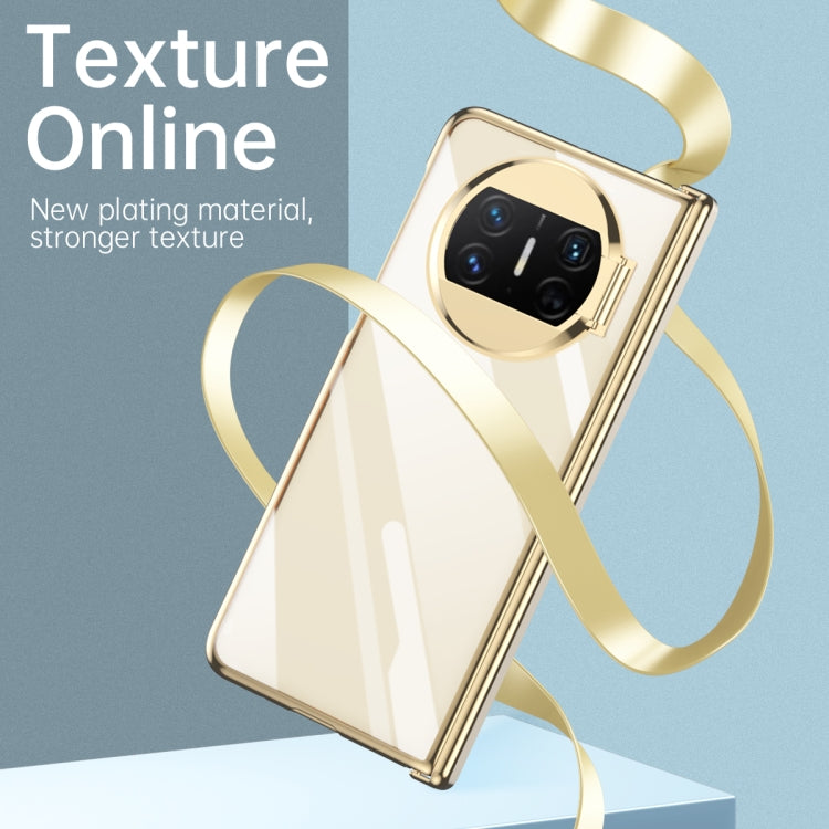 Custodia per telefono pieghevole per PC galvanico con cerniera, For Huawei Mate X3
