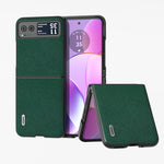 ABEEL Custodia per telefono in vera pelle con trama incrociata, For Motorola Razr 60 Ultra/Razr 70 Ultra, For Motorola Razr 40, For Motorola Razr 40 Ultra