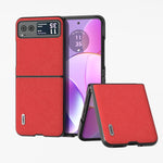 ABEEL Custodia per telefono in vera pelle con trama incrociata, For Motorola Razr 60 Ultra/Razr 70 Ultra, For Motorola Razr 40, For Motorola Razr 40 Ultra
