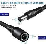 Cavo di prolunga per alimentazione CC da femmina a maschio da 5,5 x 2,1 mm, 1m, 1.5m, 3m, 5m, 10m