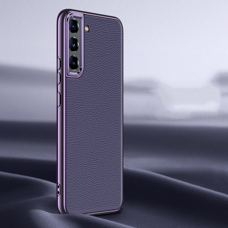 Custodia per telefono in vera pelle con texture Litchi, For Samsung Galaxy S23 Ultra 5G, For Samsung Galaxy S23 5G, For Samsung Galaxy S22 Ultra 5G, For Samsung Galaxy S22+ 5G, For Samsung Galaxy S22 5G