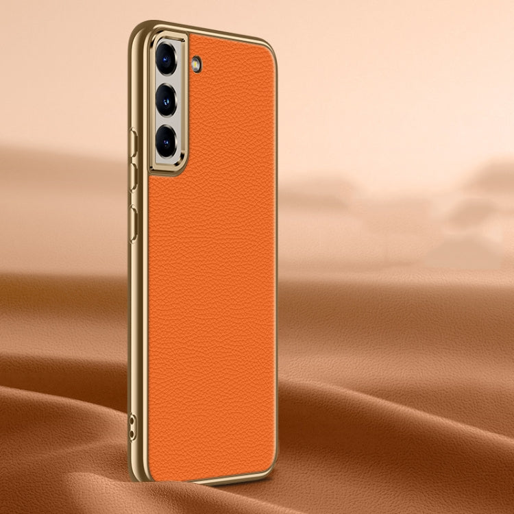 Custodia per telefono in vera pelle con texture Litchi, For Samsung Galaxy S23 Ultra 5G, For Samsung Galaxy S23 5G, For Samsung Galaxy S22 Ultra 5G, For Samsung Galaxy S22+ 5G, For Samsung Galaxy S22 5G