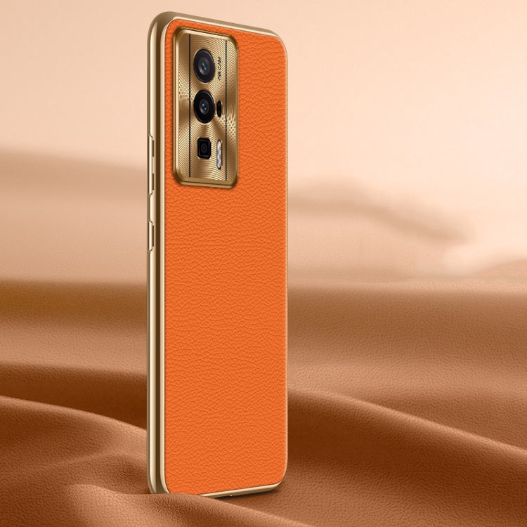 Custodia in pelle con texture Litchi per Xiaomi 13 Ultra