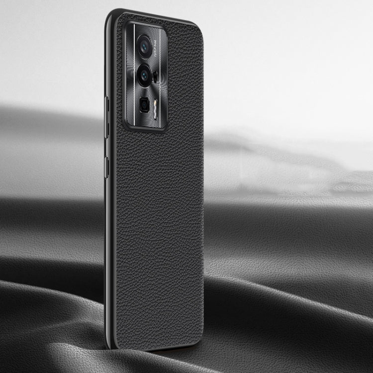 Custodia in pelle con texture Litchi per Xiaomi 13 Ultra