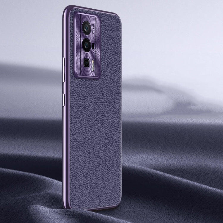 Custodia in pelle con texture Litchi per Xiaomi 13 Ultra