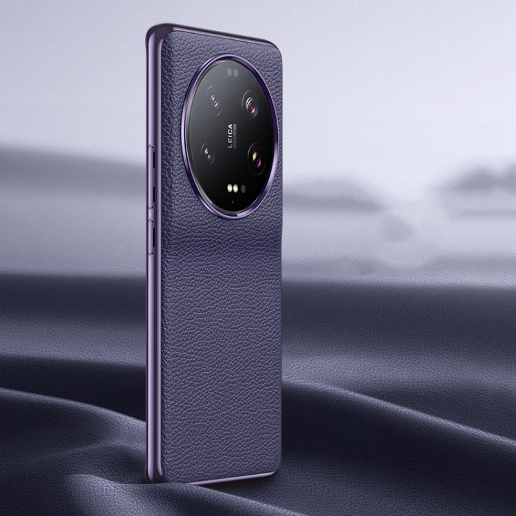 Custodia in pelle con texture Litchi per Xiaomi 13 Ultra