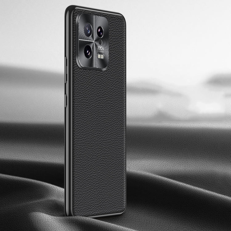 Custodia in pelle con texture Litchi per Xiaomi 13 Ultra