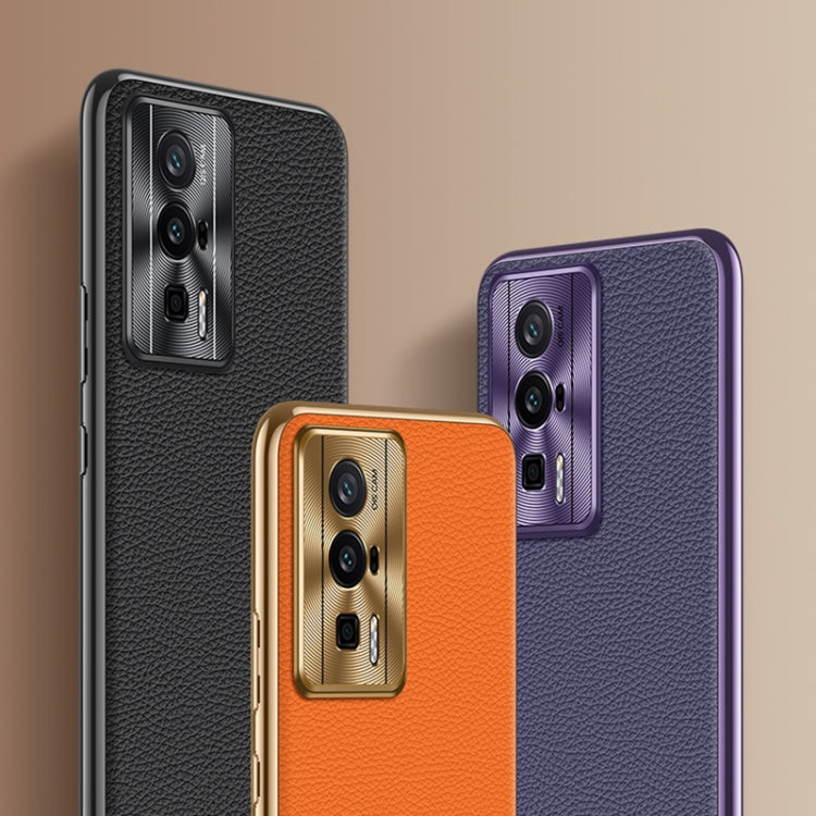 Custodia in pelle con texture Litchi per Xiaomi 13 Ultra