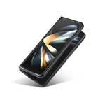 LC.IMEEKE Custodia per telefono in pelle con vibrazione orizzontale PU + TPU in fibra di carbonio, For Samsung Galaxy Z Fold5, For Samsung Galaxy Z Flip5