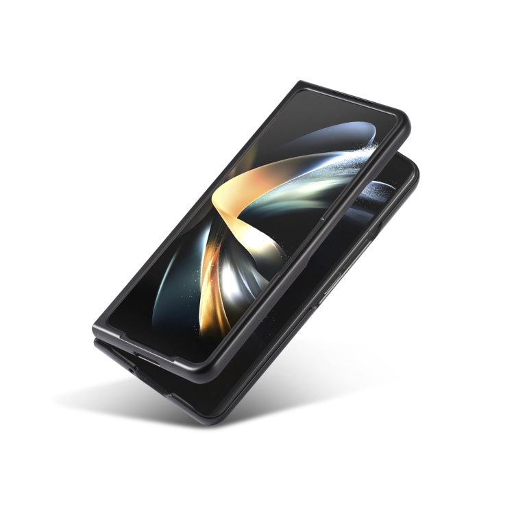 LC.IMEEKE Custodia per telefono in pelle con vibrazione orizzontale PU + TPU in fibra di carbonio, For Samsung Galaxy Z Fold5, For Samsung Galaxy Z Flip5