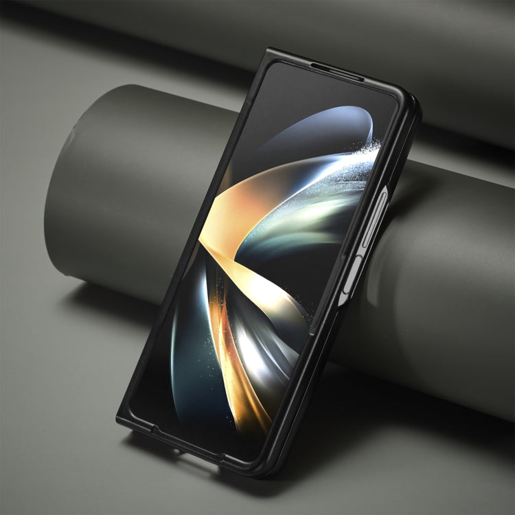 LC.IMEEKE Custodia per telefono in pelle con vibrazione orizzontale PU + TPU in fibra di carbonio, For Samsung Galaxy Z Fold5, For Samsung Galaxy Z Flip5