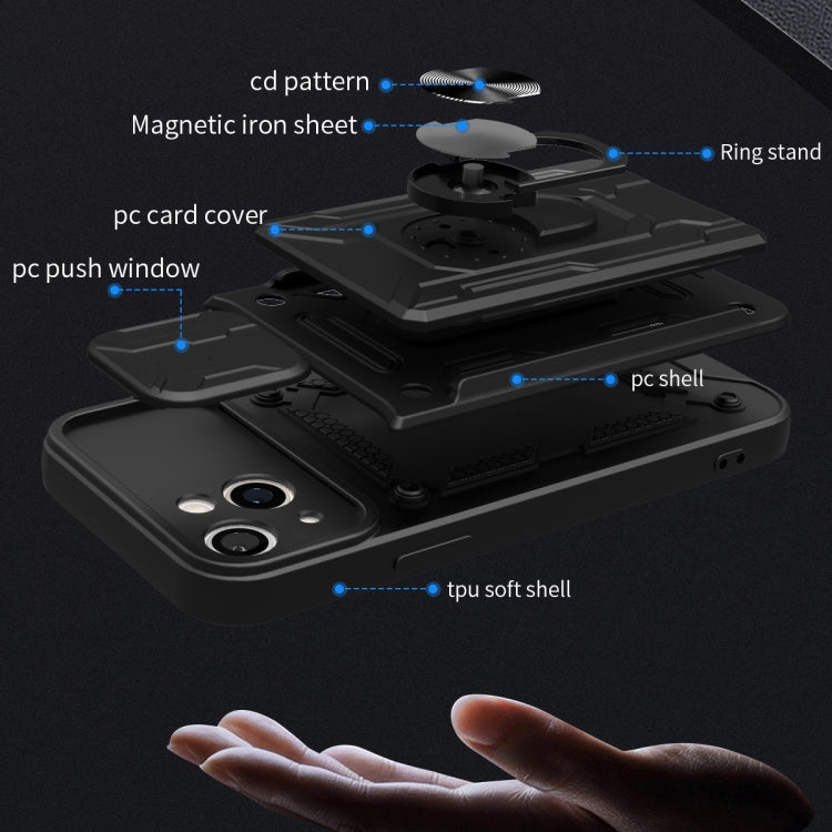 Custodia scorrevole TPU e PC per iPhone 15