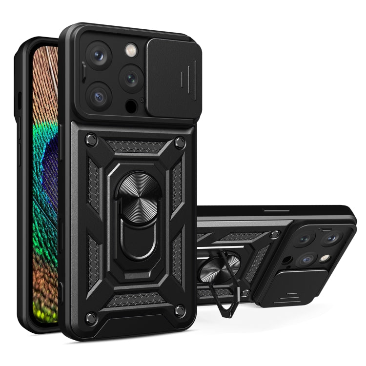 Cover scorrevole TPU e PC per iPhone 16 Pro e 15 Pro