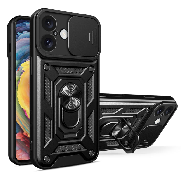 Cover per fotocamera scorrevole Design Custodia per telefono in TPU + PC, For iPhone 16 Plus, For iPhone 16, For iPhone 15 Pro