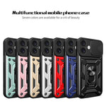 Cover per fotocamera scorrevole Design Custodia per telefono in TPU + PC, For iPhone 16 Plus, For iPhone 16, For iPhone 15 Pro