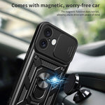 Cover per fotocamera scorrevole Design Custodia per telefono in TPU + PC, For iPhone 16 Plus, For iPhone 16, For iPhone 15 Pro