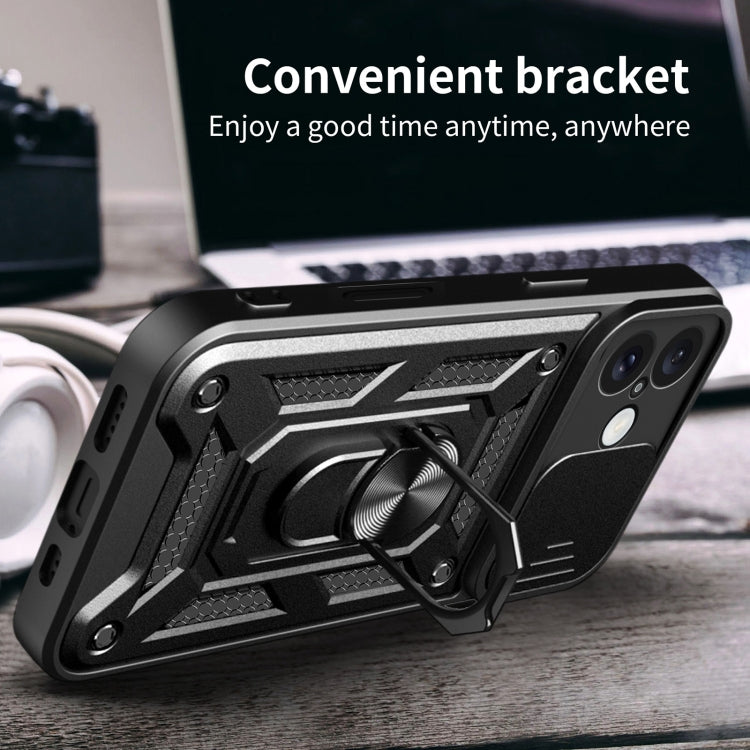 Cover per fotocamera scorrevole Design Custodia per telefono in TPU + PC, For iPhone 16 Plus, For iPhone 16, For iPhone 15 Pro