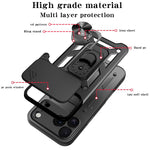 Cover scorrevole TPU e PC per iPhone 15, 16, 16 Plus
