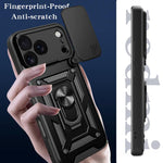 Cover scorrevole TPU e PC per iPhone 15, 16, 16 Plus