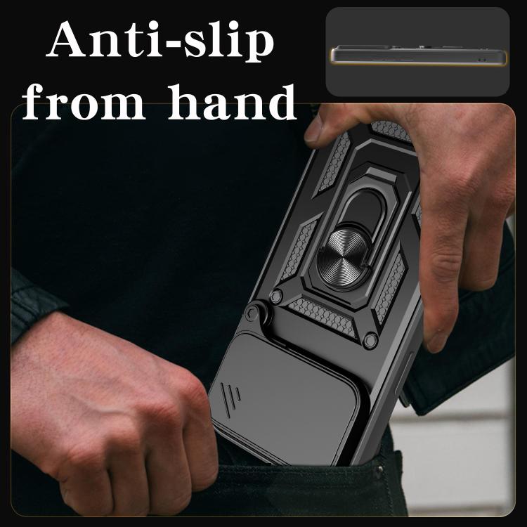 Cover scorrevole TPU e PC per iPhone 15, 16, 16 Plus