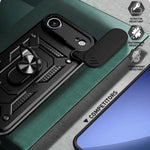 Cover scorrevole TPU e PC per iPhone 16 Pro e 15 Pro