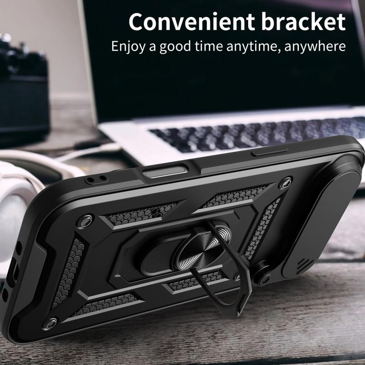 Cover scorrevole TPU e PC per iPhone 16 Pro e 15 Pro